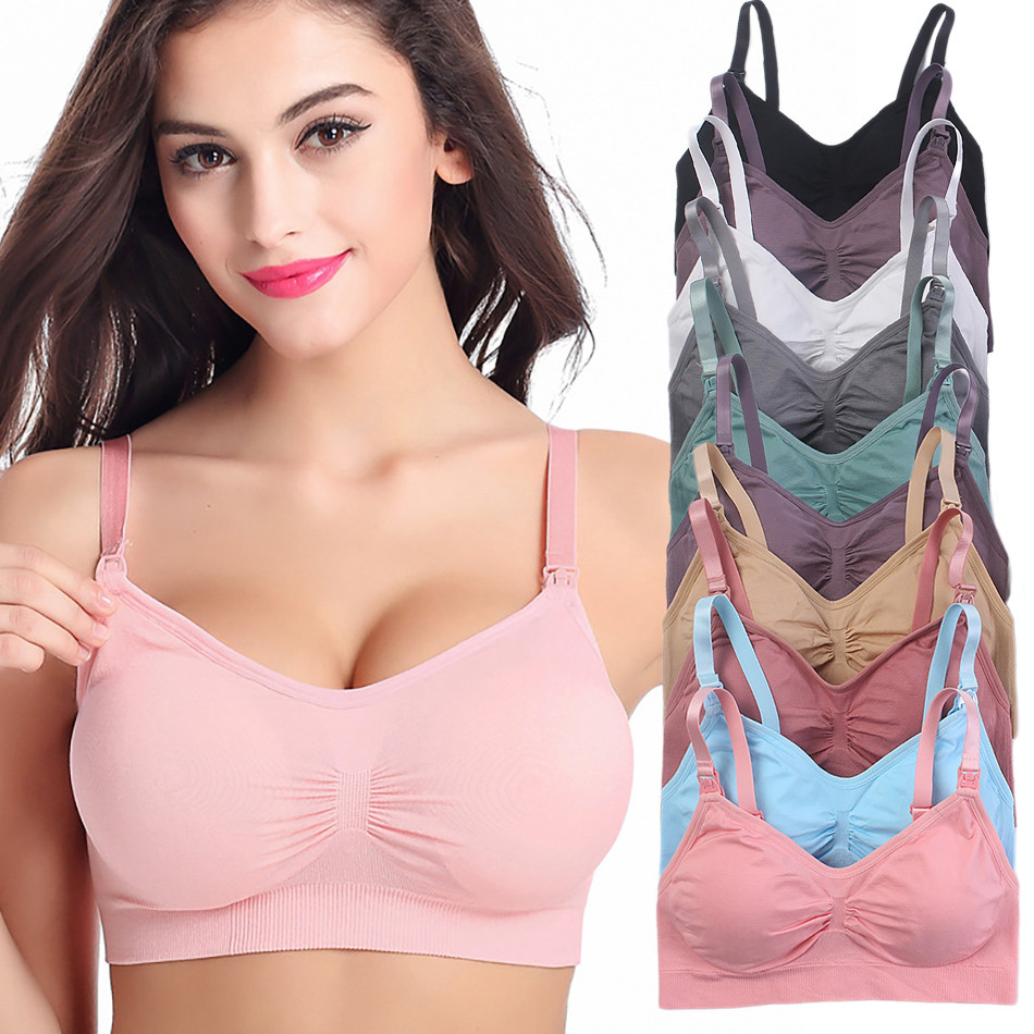 Sleep Bra Bralette - Breathable Maternity Pregnant Bras Comfort Breastfeeding