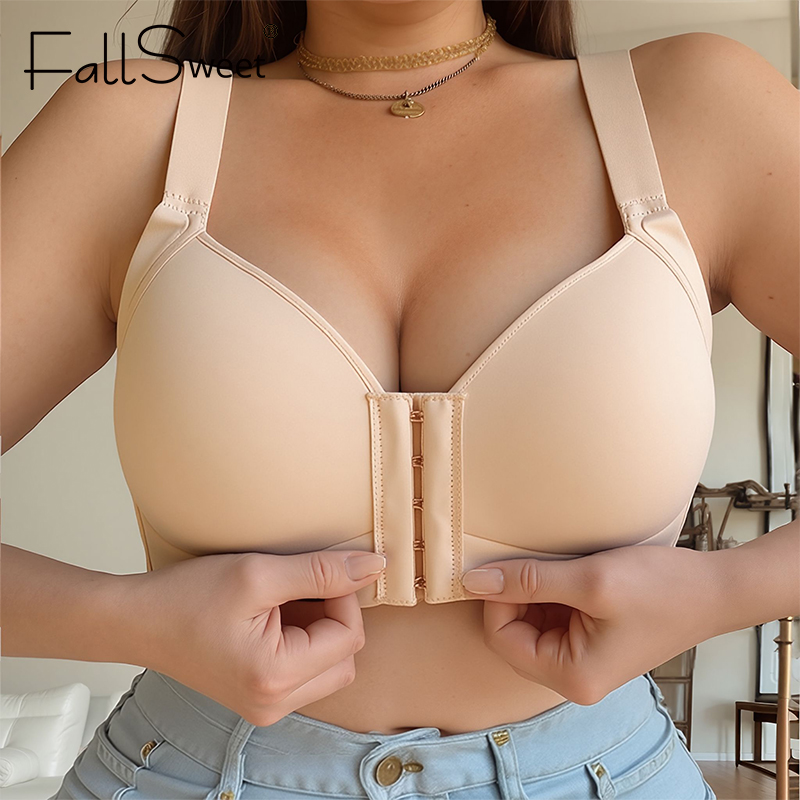 Minimizer Bra Women - FallSweet Plus Size Wireless Front Closure