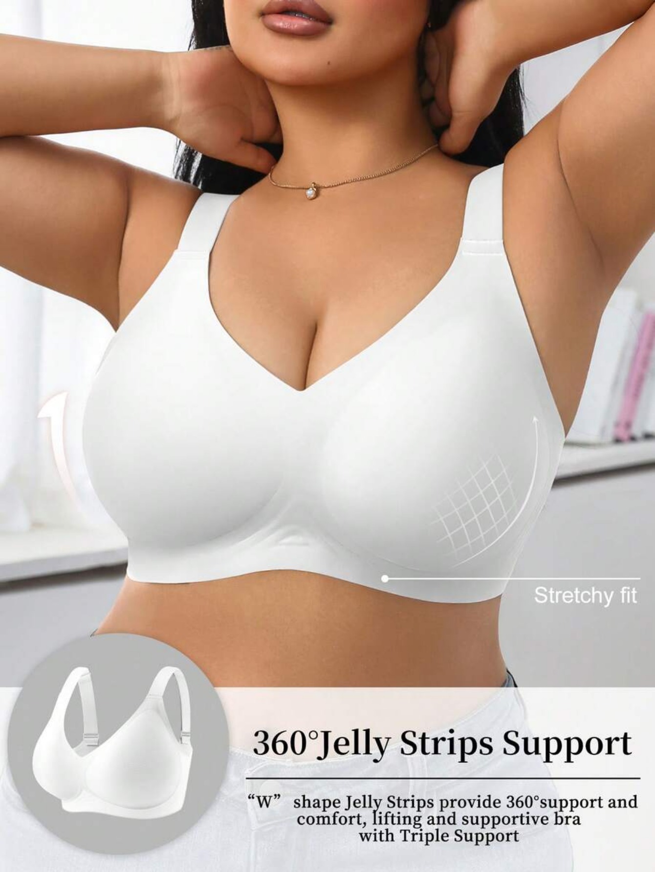 Wirefree Bra Comfort - Women's High Support Sports Bra, Wire-Free