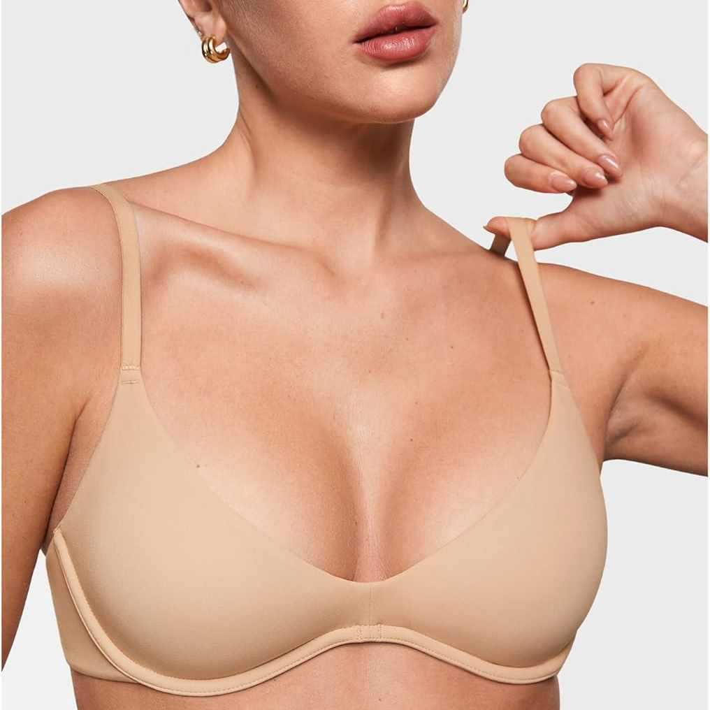 Wirefree Bra Comfort - Women's Deep V Unpadded Seamless Wire-free
