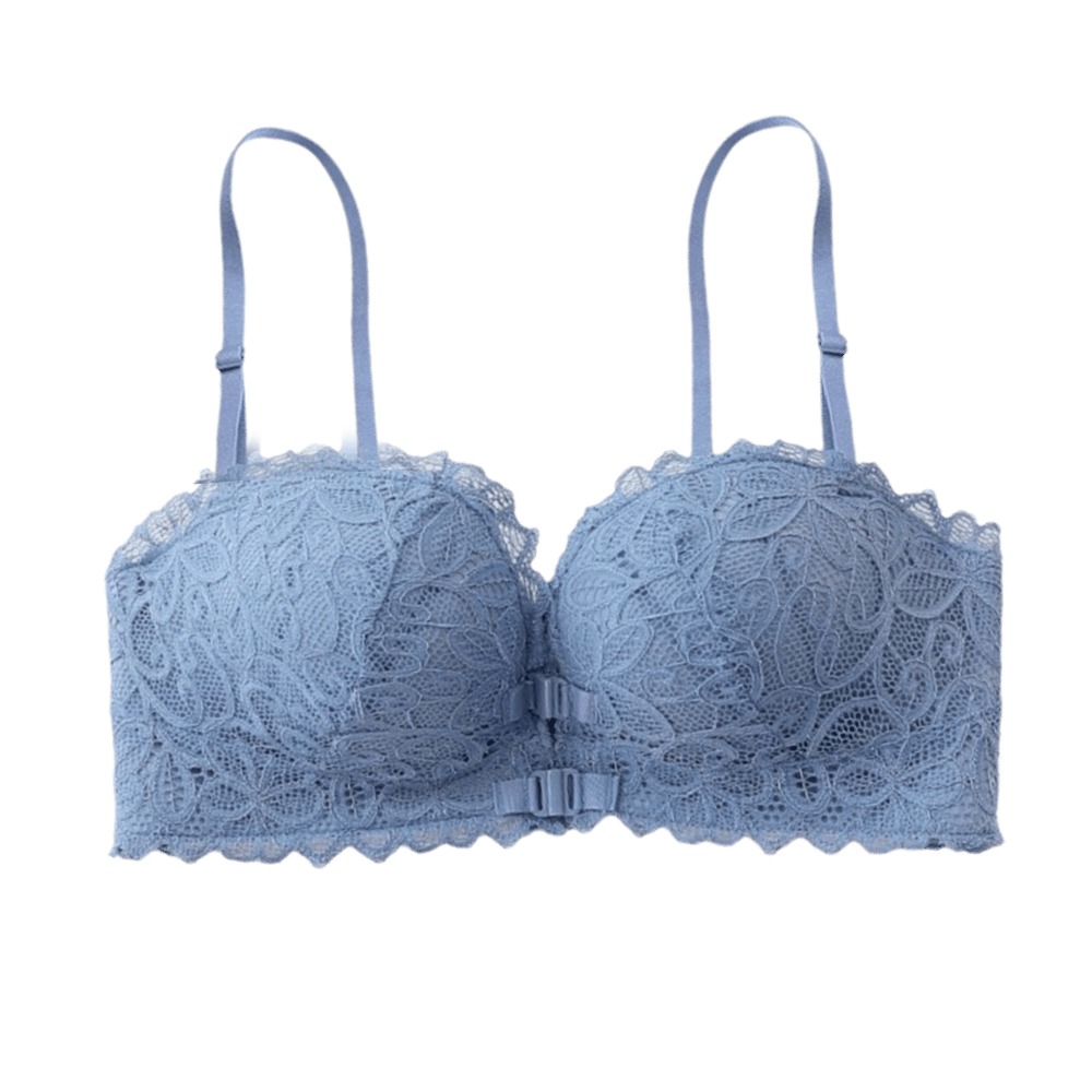 Wirefree Bra Comfort - Lingerie Deep V Front Button Bra