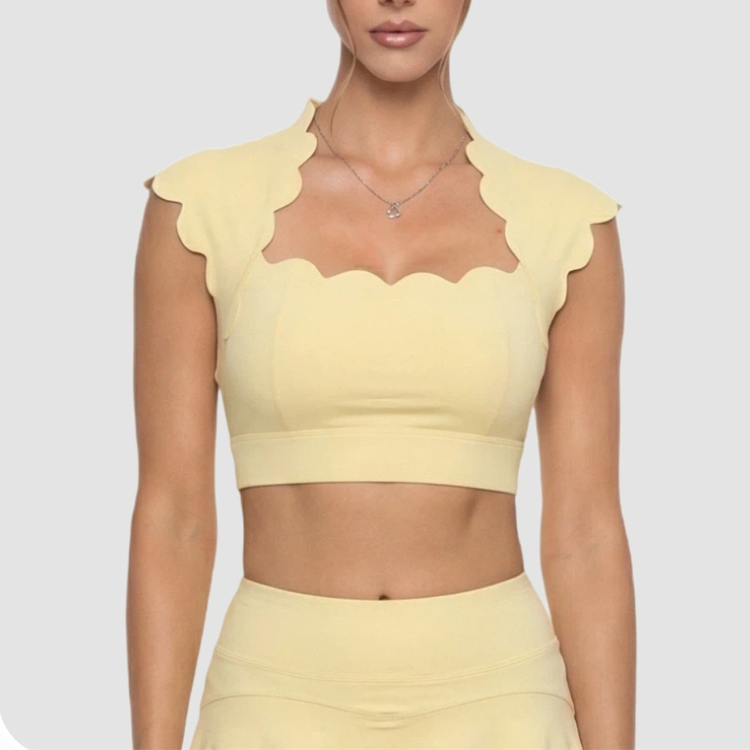Sports Bra Racerback - Pad Wavy Women Sports Vest Yoga