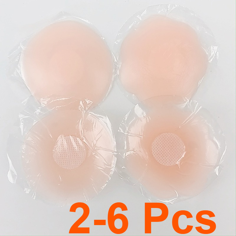 Push Up Bra Silicone - 2-6Pcs Women Silicone Nipple Covers Reusable