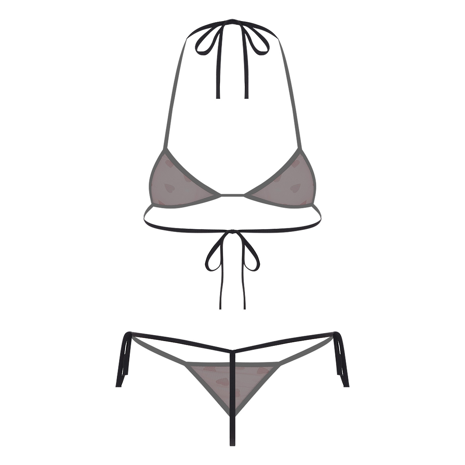 Womens Micro Mini Bikini Linge - Sheer Bra Lace recension och pris