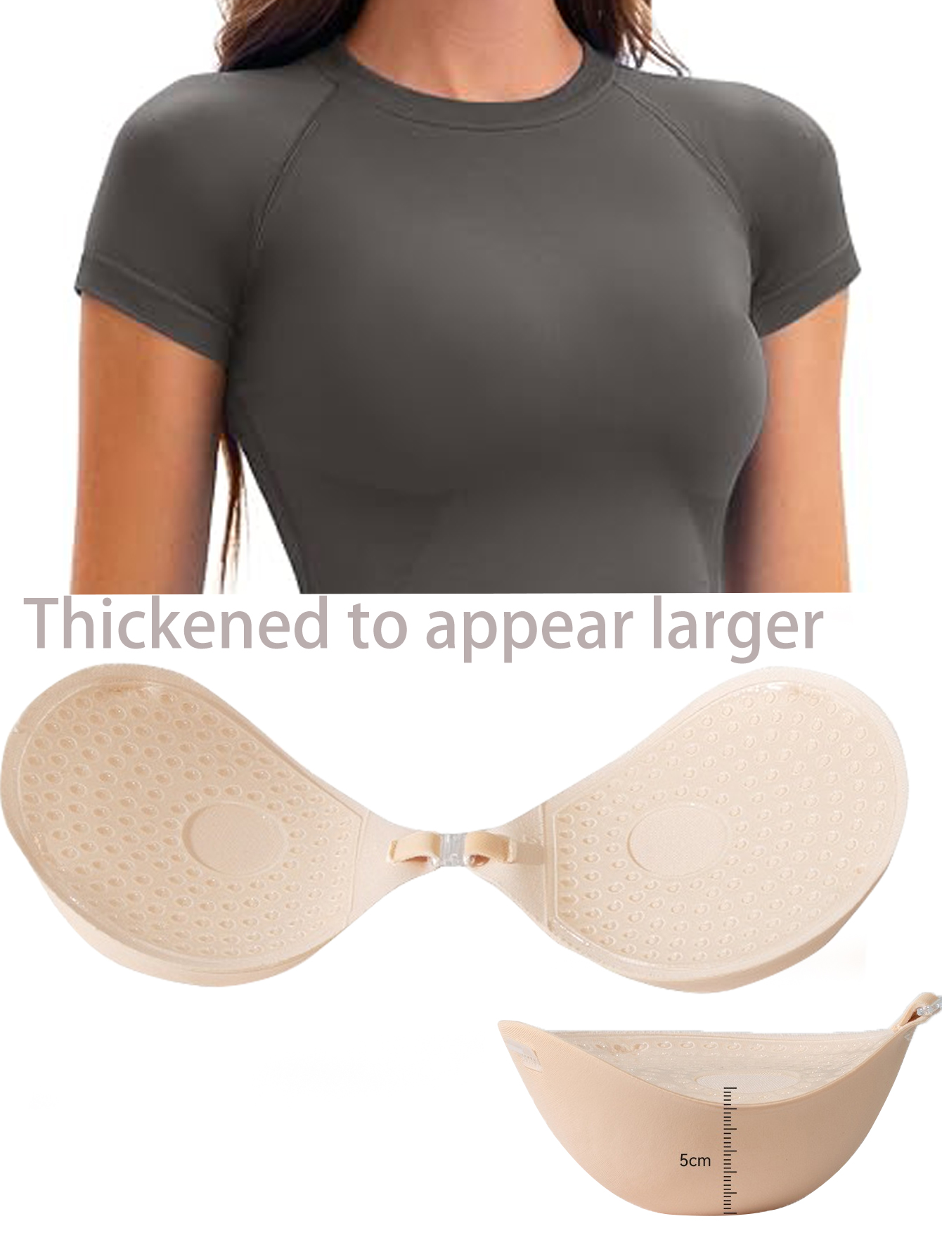 5CM Thickened Chest Sticker In - Push Up Bra Silicone recension och pris