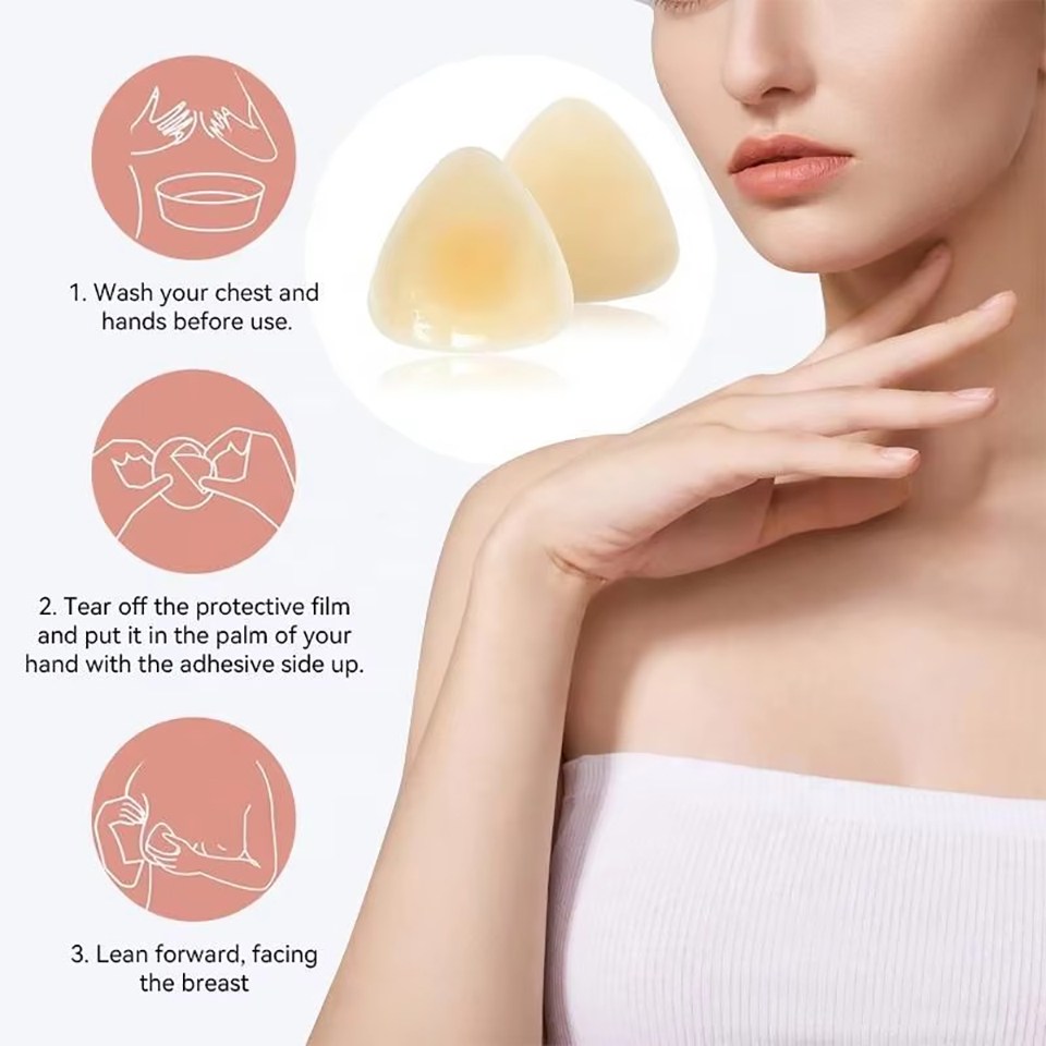 Silicone Triangular Nipple Cov - Backless Bra Sticky recension och pris