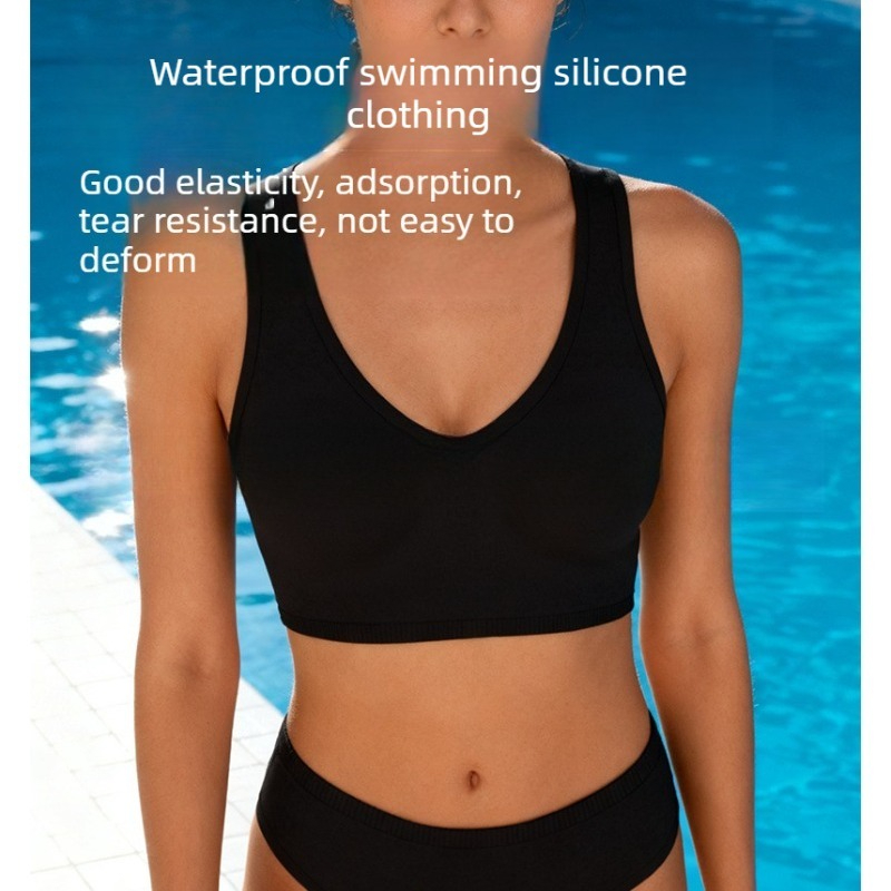 Silicone Women Swim Bikini Set - Minimizer Bra Women recension och pris