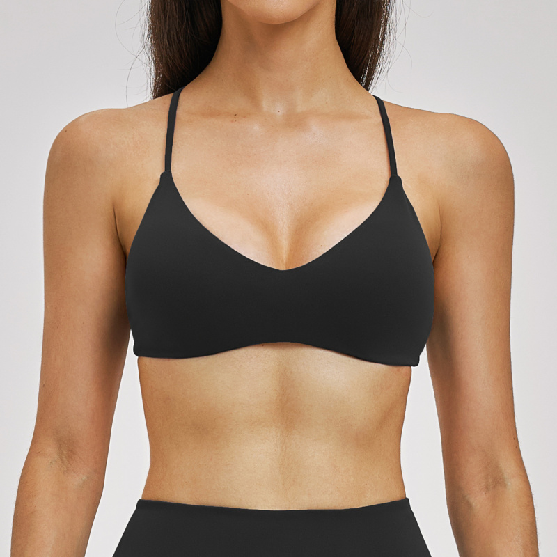 Backless Yoga Bra Gym Women Sp - Sports Bra Racerback recension och pris