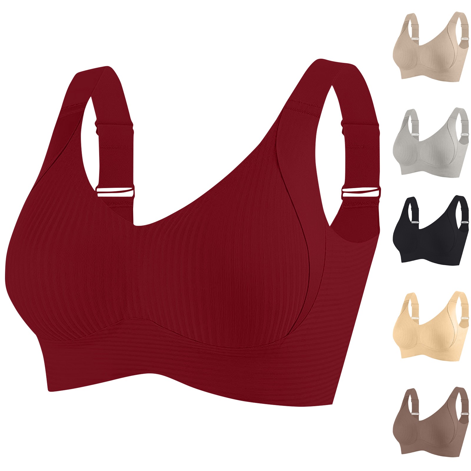 Back Sports Bra Removable Cups - T Shirt Bra Seamless recension och pris