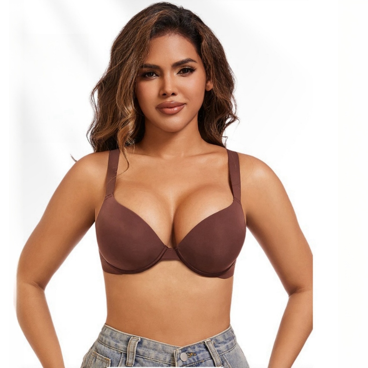 2025 Women's Plus Size Push Up - Demi Bra Balconette recension och pris