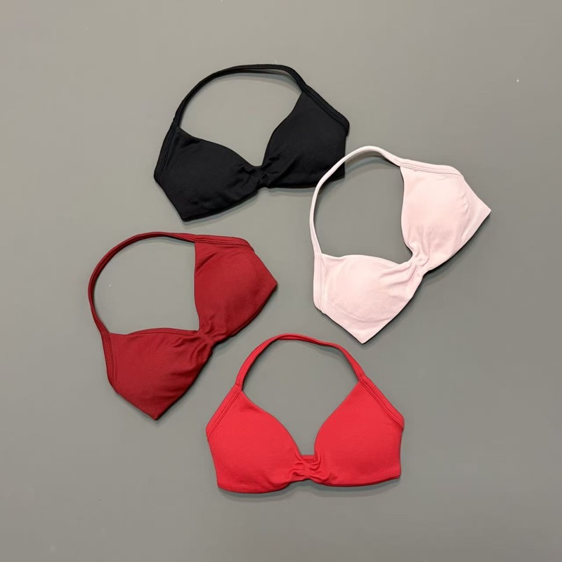 Women Halter Sports Bra V-Neck - Sports Bra Racerback recension och pris