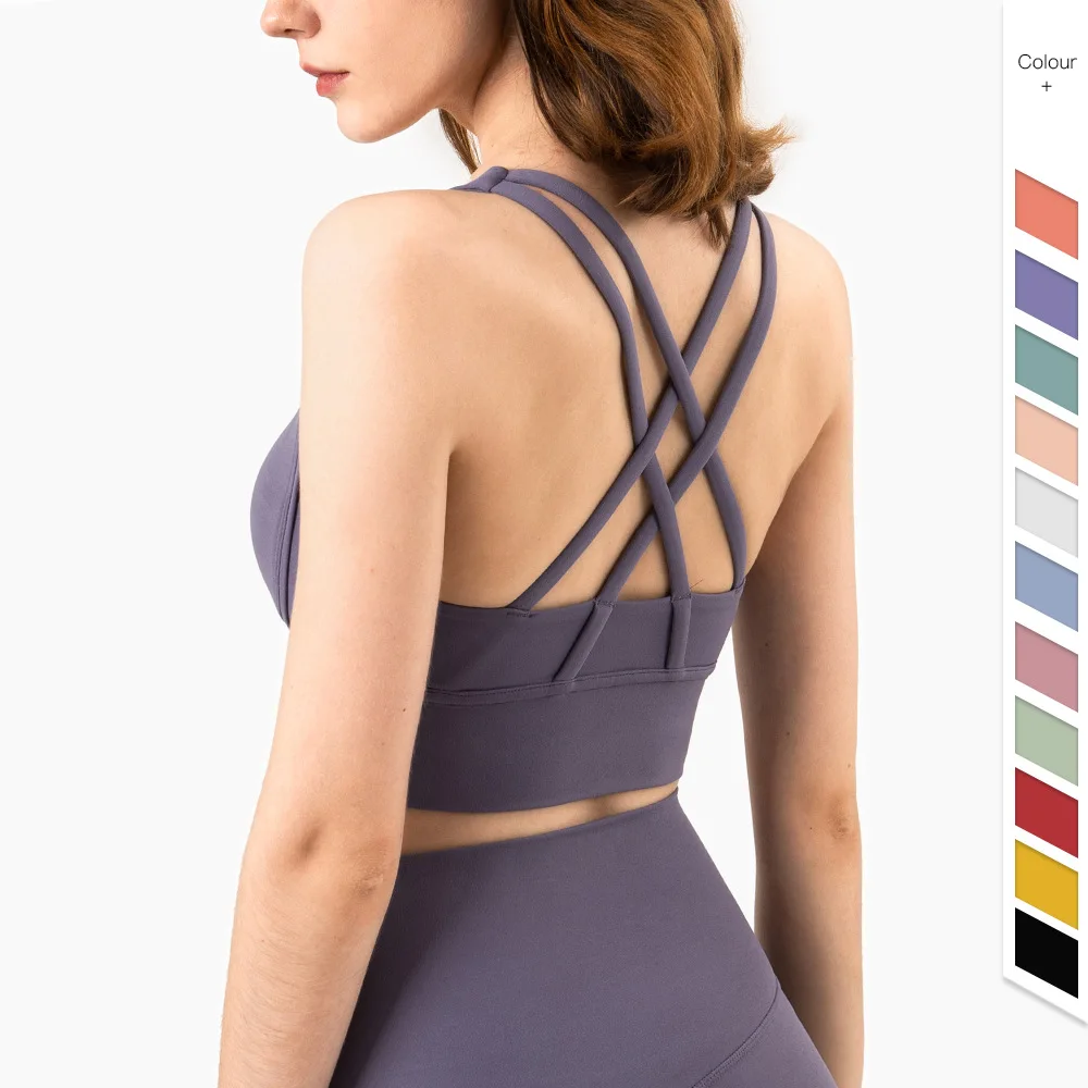 Summer Fashion Cross Back Wome - Sports Bra Racerback recension och pris