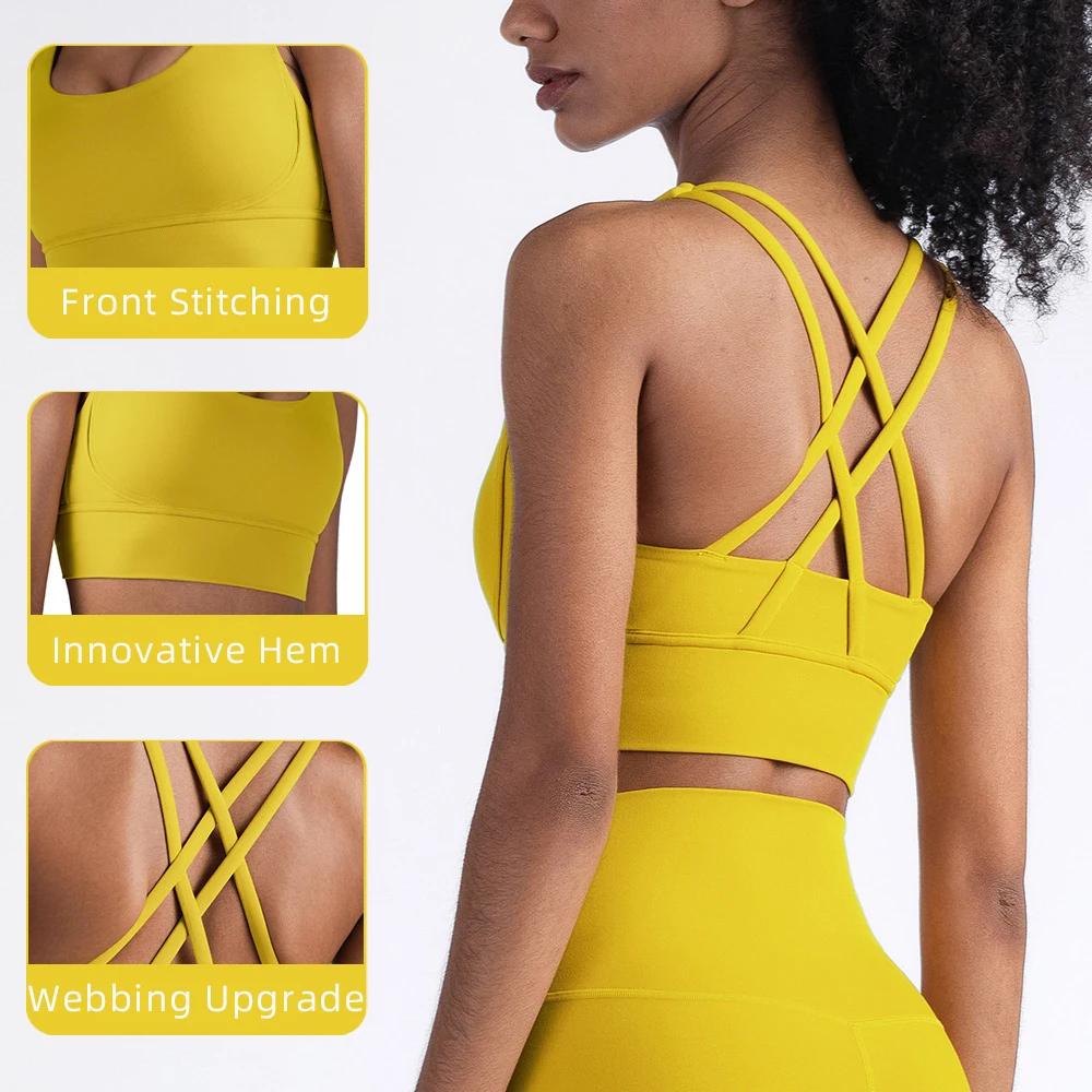 Summer Fashion Cross Back Wome - Sports Bra Racerback recension och pris