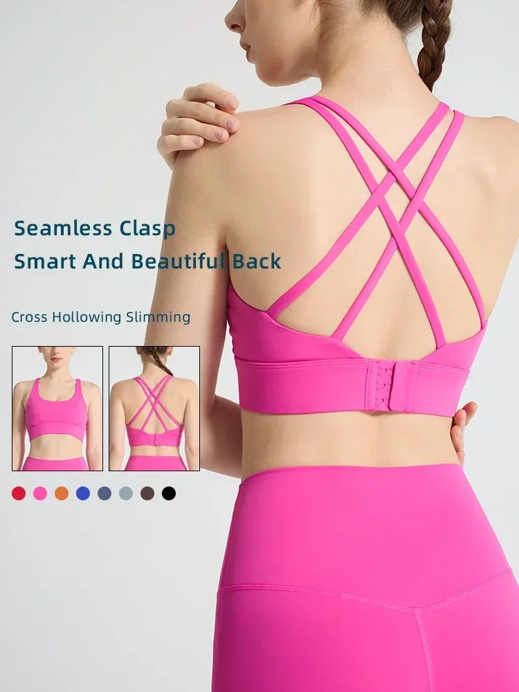 Solid Color Women's Sports Bra - Sports Bra Racerback recension och pris